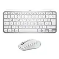 Logitech MX Keys Mini Tastatur + MX Anywhere 3 Wireless Maus - Tasten mit Beleuchtung, USB-C, Bluetooth, Ergonomisch, Kompakt, Schnelles Scrollen, Multi-OS-kompatibel, PC/Mac - Hellgrau