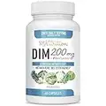 DIM Supplement 200 mg | Estrogen Balance for Women & Men | Hormone Balance, Hormonal Acne, PMS, Bloating, Menopause, & Antioxidant Support | Clean Label Project Certified, Vegan, Soy-Free | 60 Pills