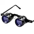 QZY 10 X Fishing Binocular Glasses,Professional Hands Free Magnification For Sports,Concerts,Theater,Opera,TV Magnifiers(Premium Glare-Free Lenses),Blue