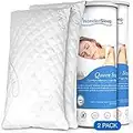WonderSleep Premium Adjustable Loft [Queen Size 2-Pack] - Shredded Memory Foam Pillow for Home & Hotel Collection + Washable Removable Cooling Bamboo Derived Rayon Cover - 2 Pack Queen