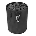 OZYAN Premium Waterproof Peg Bag for Laundry Clothes Pegs,Durable Premium Clothes Peg Bag Waterproof Clothes Pin Bags with Hanger Clips Resistant Clothes Bag for Indoor and Outdoor Use (Black)