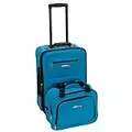 Rockland Ensemble de Bagages Droits Softside Fashion, Turquoise, 2-Piece Set (14/19), Ensemble de Bagages