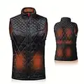 LUTOLA Gilet riscaldato da donna in vita regolabile Giacche riscaldate USB 3 livelli di calore Gilet riscaldante con 9 zone di riscaldamento per motocicli Campeggio Escursionismo, Nero-M., L