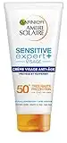 Garnier Ambre Solaire - Sensitive Expert+ - Crème Visage Anti - Âge FPS 50+ - 100 ml