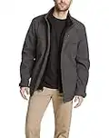 Dockers Men's Soft Shell Jacket (Regular and Big and Tall Sizes), Heather Charcoal, Medium