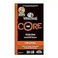 Wellness CORE Grain-Free High-Protein Dry Dog Food, Made in USA with Real Meat & Natural Ingredients, All Breeds, Adult Dogs (Turkey & Chicken, 26-lb) With Nutrients for Immune, Skin, & Coat Support