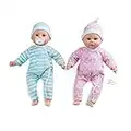 Melissa & Doug Mine to Love Twins Luke & Lucy 15” Light Skin-Tone Boy and Girl Baby Dolls with Rompers, Caps, Pacifiers - Twin Baby Dolls, First Baby Dolls For Toddlers 18 Months And Up