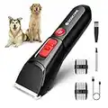 DOG CARE Dog Grooming Kit-2-Mode Heavy-Duty Dog Grooming Clippers with Low Noise, Rechargeable 180-min Battery dog clippers, Heatproof Detachable Blades, Cordless Design