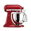 KitchenAid 5413184120696 Artisan Stand Mixer (Empire Red, Stainless Steel, 50/60Hz), Die-cast Metal, 300 W, 4.8 liters