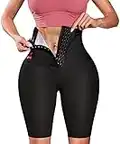 KUMAYES Pantalones de sudor para mujer de cintura alta para adelgazar pantalones cortos de compresión, termo entrenamiento, ejercicio, moldeador de cuerpo y muslos (negro, XXL)