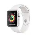 Apple Watch Series 3 [GPS 42mm] Smart Watch w/Silver Aluminum Case & White Sport Band. Fitness & Activity Tracker, Heart Rate Monitor, Retina Display, Water Resistant