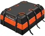 21 Cubic Rooftop Cargo Carrier, Waterproof Large Car Roof Bag, with 1 Anti-Slip Mat, 10 Reinforced Straps, 6 Door Hooks, Suitable for All Cars with/Without Roof Rack (21 Cubic)