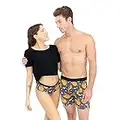 Warriors & Scholars W&S Matching Underwear for Couples - Couples Matching Undies, Moon, Moon, XX-Large