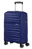 American Tourister Sunside - Spinner, Bagaglio A Mano Adulti, Blu (Dark Navy), S 55 cm 35 L