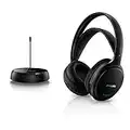 PHILIPS AUDIO SHC5200/10 Cuffie HiFi Wireless Sovrauricolari (32-mm-Driver, Trasmissione FM Wireless, Fascetta con Regolazione Automatica, Design Leggero, Ricaricabile) Nero