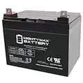 ML35-12 - 12 Volt 35 AH SLA Battery- Mighty Max Battery Brand Product, Black