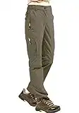 Hiking Pants Women Golf Convertible Outdoor Lightweight Quick Drying Travel Cross Durable Stretch Pants, 4409,Khaki,32