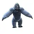Inflatable Gorilla Costume for Adult 8.53 ft Tall Roar King Kong Costume for Halloween Marketing Activities Orangutan Mascot Costume (Gray)