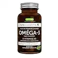 Oméga-3 Super Concentré & Vitamine D3, 410 mg EPA & 250 mg DHA par gélule, Huile de Poisson Sauvage, 1-par-jour, 60 gélules