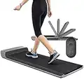 Skandika Walking Pad | Laufband bis 6km/h, klappbar, Adaptive Speedcontrol, breite Lauffläche, Transportrollen | für Büro oder Zuhause, Laufband für Schreibtisch