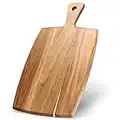 Best Acacia Wood Cutting Board with Handle Wooden Charcuterie Board Kitchen Chopping Boards for Bread Meat Cutting boards Fruit Cheese Serving Board Butcher Block Carving Board, 17" x 10"