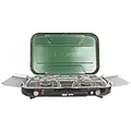 Coleman Classic 3-Burner Propane Camping Stove, Portable Camp Stove with 3 Adjustable Burners and Push-Button Instant Ignition, Includes Wind Guards, Pressure Control, and Carry Handle, 28,000 BTUs