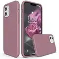 SURPHY Cover Compatibile con iPhone 12 e iPhone 12 Pro Case(6,1"), Custodia in Silicone per iPhone 12/12 Pro Cover Antiurto con Fodera in Microfibra Full Body Case per iPhone 12/12 Pro (Rosa Viola)