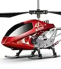 Remote Control Helicopter, S107H-E Aircraft with Altitude Hold, One Key take Off/Landing, 3.5 Channel, Gyro Stabilizer and High &Low Speed, LED Light for Indoor to Fly for Kids and Beginners(Red)