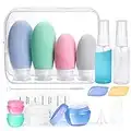 Opret 18 Pcs Travel Bottles Set for Toiletries, Silicone Travel Containers 100ml/60ml TSA Approved Leak Proof Refillable BPA Free Travel Accessories for Shampoos, Conditioner and Lotion