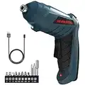 Electric Screwdriver,HANMATEK Cordless Screwdriver Tool Rotated 90 Degrees with Rechargeable Battery & LED Light for Home DIY