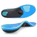 PCSsole Gel Einlegesohlen Arbeitsschuhe, Orthopädische Einlegesohlen, Entlasten Fersensporn, Plantarfasciitis, Plattfüße, Komfort Schuheinlagen Für Herren und Damen.Blau(28cm)