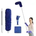 Feather Dusters for Cleaning 4 PCS, Extendable Duster for High Ceiling with 100" Telescopic Pole, Long Handle Duster Kit with Feather Duster/Blind Cleaner/Microfiber Cloth for Ceiling Fan by MAYKI