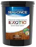 Seal-Once Exotic Premium - Wood Stain and Waterproof Sealer in One for Exotic Wood - 5 Gallon & Clear