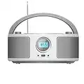 Tragbarer CD-Player Boombox,CD-MP3 Player,CD/CD-R,USB,FM Radio,AUX-In,CD Player Radio,Stereoanlage,Kompaktanlage CD-Boombox(WTB-791) (Weiß)