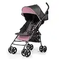 Summer 3Dmini Convenience Stroller, Pink – Lightweight Infant Stroller with Compact Fold, Multi-Position Recline, Canopy with Pop Out Sun Visor and More – Umbrella Stroller for Travel and More