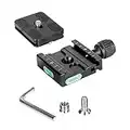 Koolehaoda 50mm Placa Liberación Rápida Abrazadera Adaptador Compatible con Arca Swiss para DSLR, trípodes, monopies, estabilizadores, cardán y Cabezas de Bola