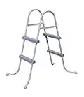 Bestway Escalerilla para Piscina Pool Escalera Escalera de Seguridad 2 Niveles 76 hasta 84cm Ultra-Frame Quick-Up Poolzubehoer Escaleras