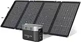 Générateur solaire EF EcoFlow DELTA Max 2000 de 2016Wh avec panneau solaire de 220 W, 6 sorties CA de 2400 W (5000W max), pour camping extérieur, les camping-cars, les situations d'urgence