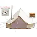 SportTent Camping 4 Season Waterproof Cotton Canvas Bell Tent with Stove Hole and Cable Hole