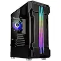 Kolink Inspire K10 ARGB Midi-Tower, PC Gehäuse mit Tempered Glass Seitenteil, Computer Case mit RGB Lüfter, Case PC Gaming Wasserkühlung, Computer Gehäuse, PC Case Black, PC-Gehäuse ATX, Schwarz