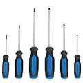 Blue Magnetic Screwdriver Set, 6 Pieces Slotted and Phillips Screwdriver with Ergonomic Comfortable Non-Skid Handle,Permanent Magnetic Tips,Rust Resistant Heavy Duty Craftsman Toolkit