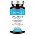 NUTRALIE Collagene + Acido Ialuronico | Arricchito con Vitamina C, Zinco e Coenzima Q10 | Collagene Idrolizzato Per Mantenimento di Articolazioni, Ossa e Pelle | 60 Capsule