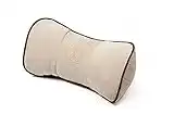 Neck Pain Relief Firm Travel Pillow Car Neck Rest Back Supports With Adjustable Elastic Strap Office Chair Recliner Head Pillow Airplane Cervical Cushion Pad Beige