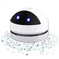 Mini Aspirapolvere da Tavolo, Portatili Aspirabriciole da Tavolo, Robot Aspirapolvere da Tavolo, Mini Aspirapolvere da Scrivania per Casa Scuola Ufficio Tastiera, USB Ricaricabile e Ruotabile a 360°