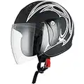 TAO MOTOR T 818 Helmets Motorcycle Fashion trend half-face helmet with sunshade, D.O.T Certified Approved (G03-M)