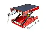 PEAKTOW PTM0101 Heavy Duty 950 LB Wide Deck ATV Motorcycle Bike Scooter Scissor Lift Jack Crank Stand with Safety Bar