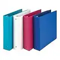 Samsill Fashion Color 3 Ring Storage Binders, 2 Inch Round Ring, Assorted Colors May Vary (Blue Coconut, White, Dragon Fruit, Blueberry), Bulk Binders - 4 Pack