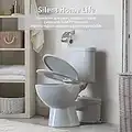 SUPERFLO Upflush Toilet with 600W Upward RY Macerator WHITE Silent & 3 Sec Flushing Toilet Pump For Basement Max Pumping to V32.8 & H263 Feet