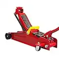 Big Red TAM825051 Torin Hydraulic Low Profile Trolley Service/Floor Jack with Dual Piston Quick Lift Pump, 2.5 Ton (5,000 lb) Capacity, Red