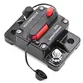 50 Amp Automotive Marine Circuit Breaker with Manual Reset Surface-Mount for Trolling Boat Motor Battery Thermal 12V-48V DC Waterproof